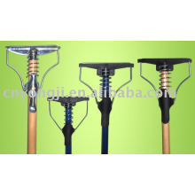 mop handle with Iron clamp